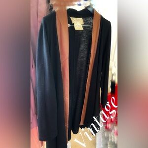 Genuine Leather trim swing jacket (VTG)